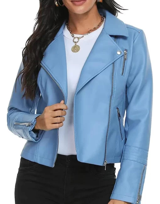 womens-vegan-blue-faux-leather-jacket