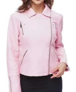 womens-vegan-pink-faux-leather-jacket