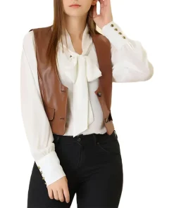 womens-versatile-racerback-brown-faux-leather-vest
