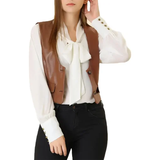 womens-versatile-racerback-brown-faux-leather-vest