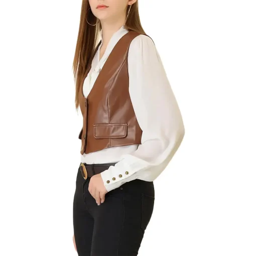 womens-versatile-racerback-brown-faux-leather-vest