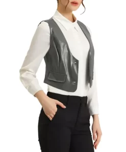 womens-versatile-racerback-gray-faux-leather-vest