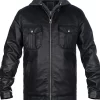 mens-black-faux-leather-bomber-jacket-with-hood