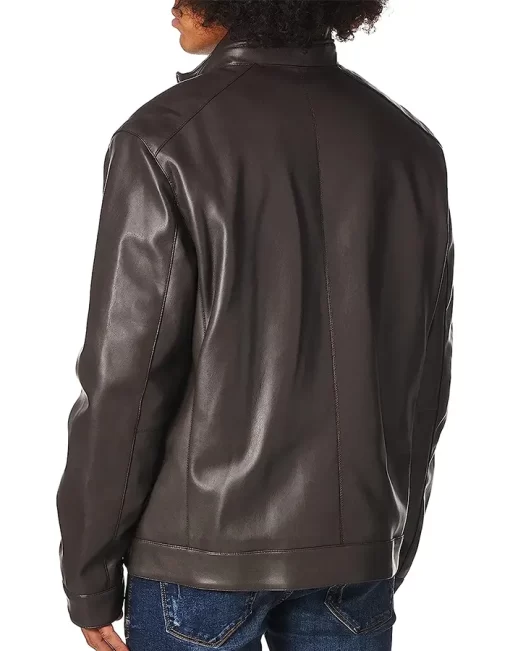 mens-casual-brown-faux-leather-jacket