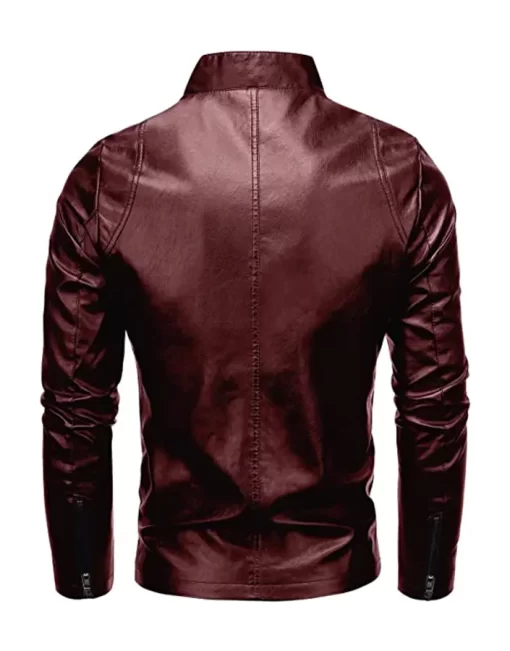 mens-casual-slim-fit-maroon-faux-leather-jacket