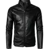 mens-fashionable-black-faux-leather-jacket