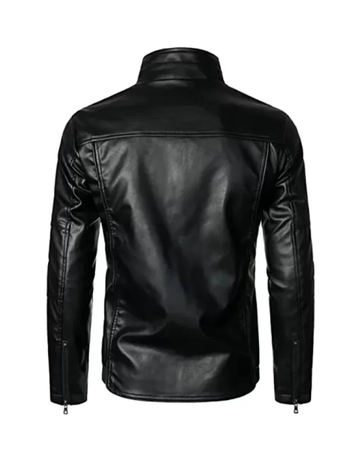 mens-fashionable-black-faux-leather-jacket