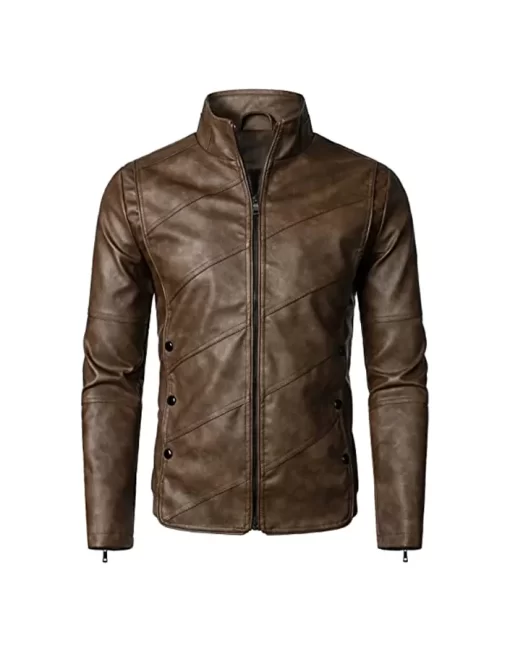 mens-fashionable-brown-faux-leather-jacket