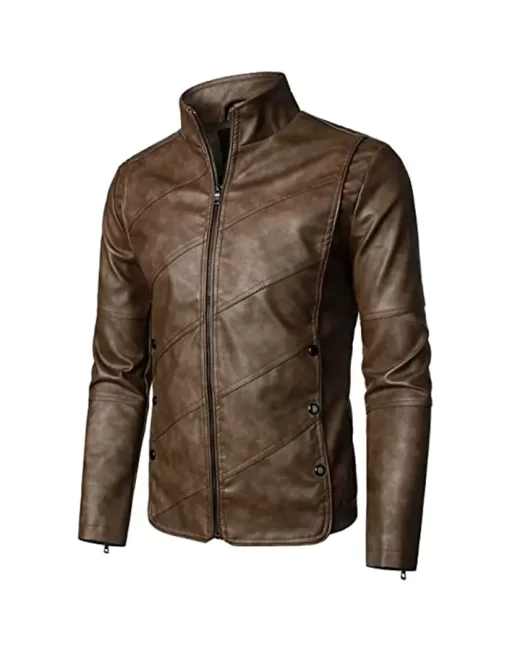 mens-fashionable-brown-faux-leather-jacket