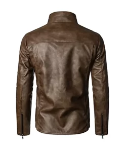 mens-fashionable-brown-faux-leather-jacket