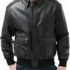 mens-flight-black-faux-leather-bomber-jacket