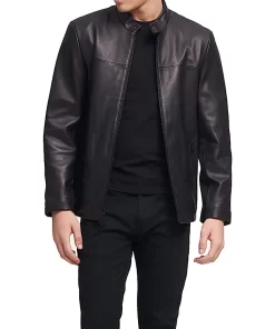 Men's Modern Black Faux Leather Racer Jacket 6 mens-modern-black-faux-leather-racer-jacket