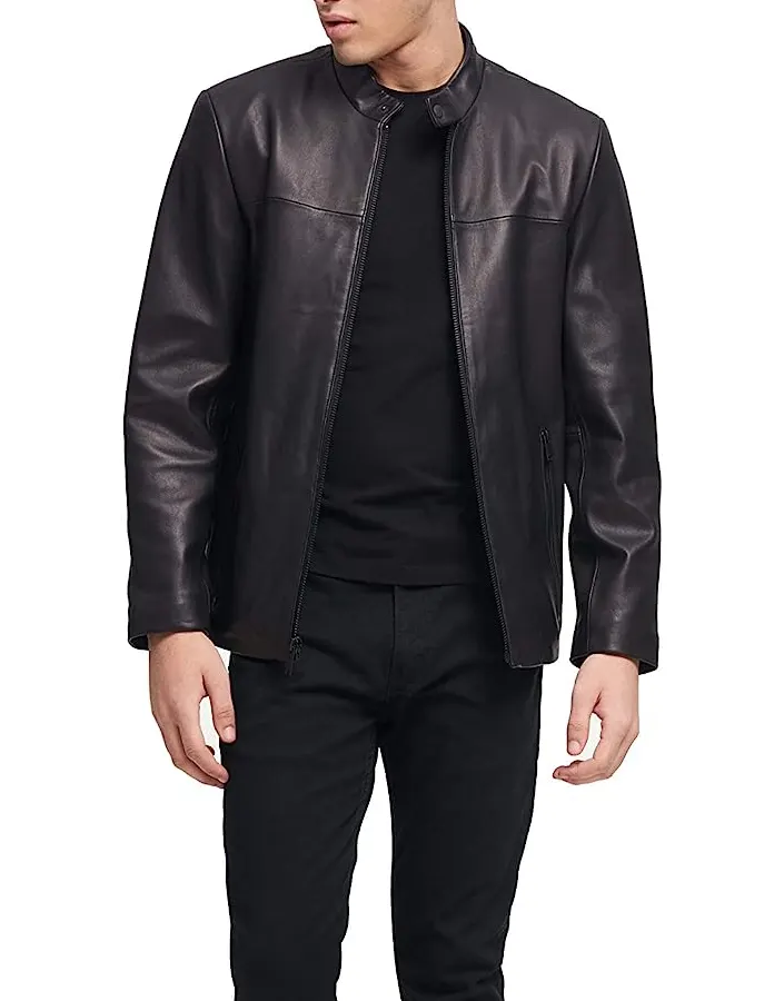Men's Modern Black Faux Leather Racer Jacket 3 mens-modern-black-faux-leather-racer-jacket