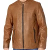 mens-modern-brown-faux-leather-racer-jacket