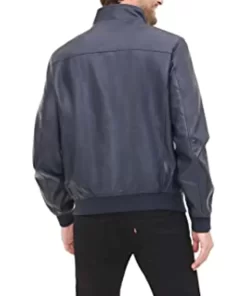 mens-navy-blue-faux-leather-bomber-jacket