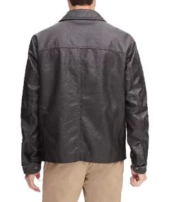 mens-shirt-collar-dark-brown-faux-leather-jacket