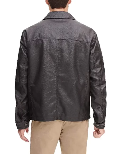 mens-shirt-collar-dark-brown-faux-leather-jacket