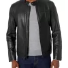 mens-snap-tab-collar-black-faux-leather-jacket