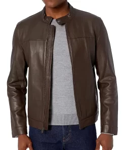 mens-snap-tab-collar-dark-brown-faux-leather-jacket