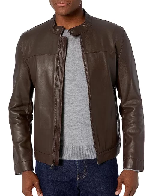 mens-snap-tab-collar-dark-brown-faux-leather-jacket