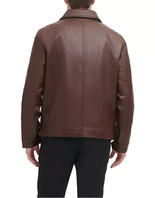 mens-zipper-pocket-brown-faux-leather-jacket
