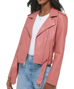womens-belted-chocolate-pink-faux-leather-motorcycle-jacket