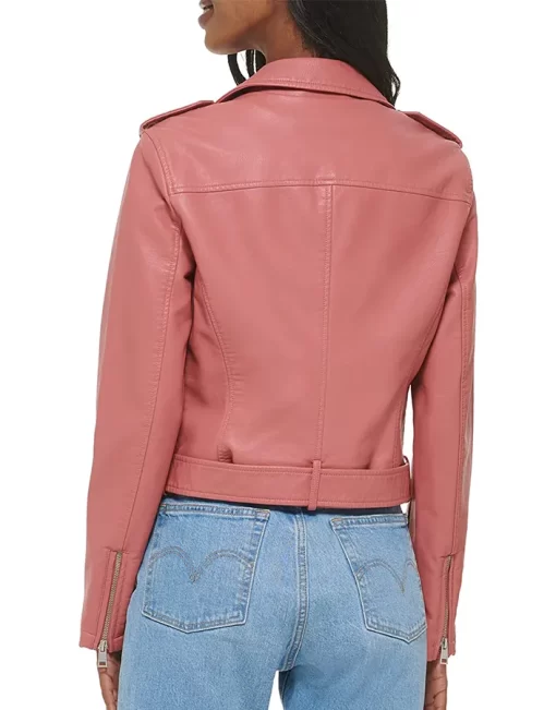 womens-belted-chocolate-pink-faux-leather-motorcycle-jacket