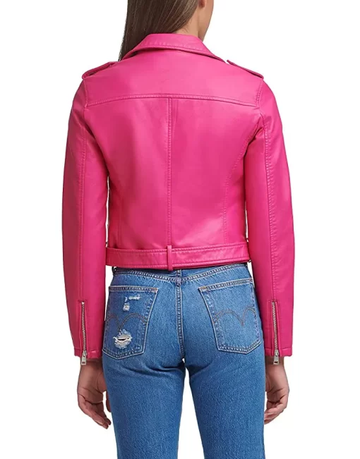 womens-belted-dark-pink-faux-leather-motorcycle-jacket
