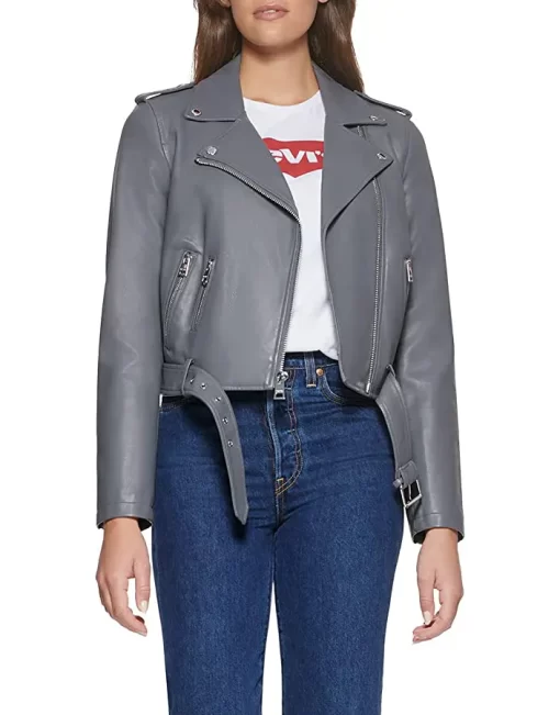 womens-belted-grey-faux-leather-motorcycle-jacket