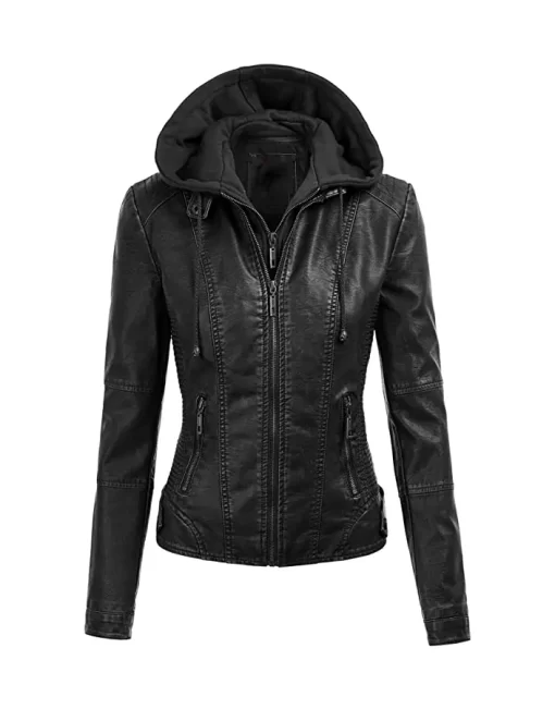 womens-black-faux-leather-motorcycle-jacket-with-removable-hood