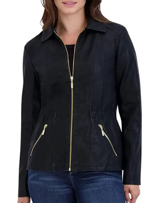 womens-black-faux-leather-shirt-collar-biker-jacket