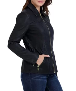womens-black-faux-leather-shirt-collar-biker-jacket