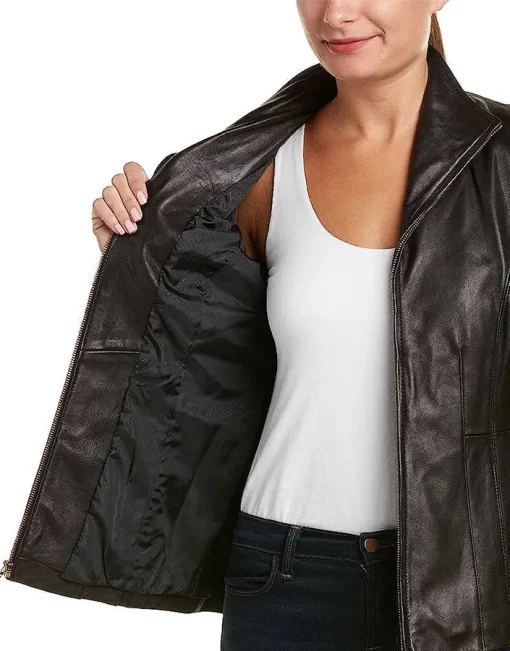 womens-black-faux-leather-wing-collared-jacket