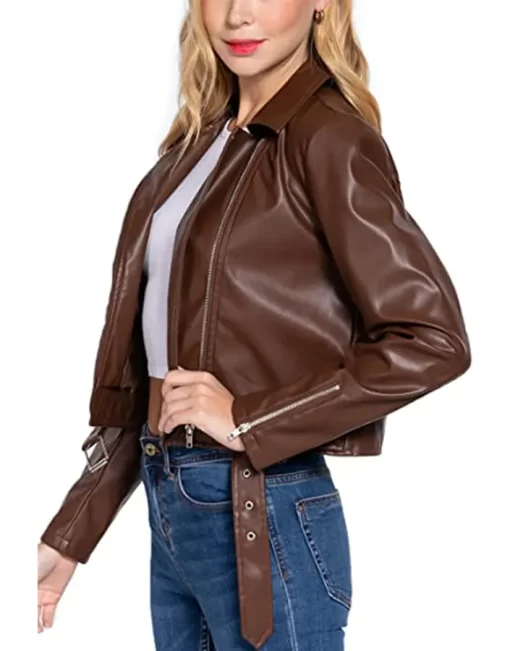 womens-brown-faux-leather-belted-biker-jacket