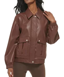 womens-brown-faux-leather-dad-bomber-jacket