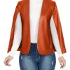 womens-brown-faux-leather-open-front-jacket