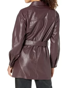 womens-burgundy-faux-leather-belted-shirt-jacket