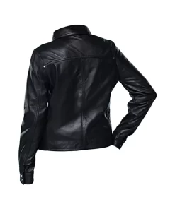 womens-button-front-shirt-collar-black-faux-leather-jacket