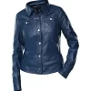 womens-button-front-shirt-collar-blue-faux-leather-jacket