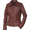womens-button-front-shirt-collar-brown-faux-leather-jacket