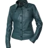 womens-button-front-shirt-collar-green-faux-leather-jacket