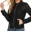 womens-casual-snap-button-collar-black-faux-leather-jacket