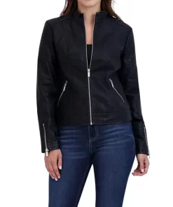 womens-casual-zipper-pockets-black-faux-leather-jacket