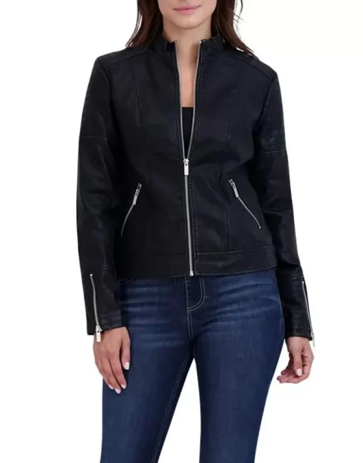 womens-casual-zipper-pockets-black-faux-leather-jacket