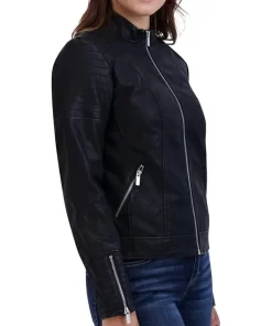 womens-casual-zipper-pockets-black-faux-leather-jacket