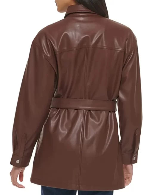 womens-chocolate-brown-faux-leather-belted-shirt-jacket