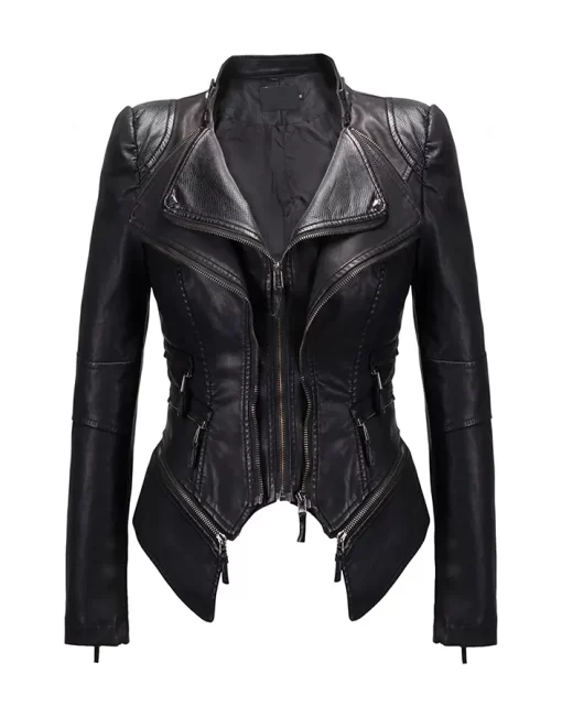 womens-dual-lapel-collar-black-faux-leather-jacket
