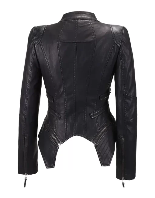 womens-dual-lapel-collar-black-faux-leather-jacket