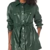 womens-green-faux-leather-belted-shirt-jacket