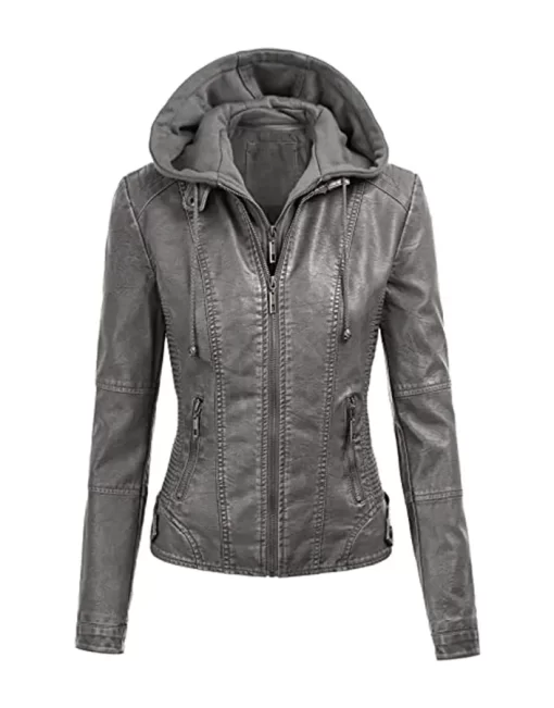 womens-grey-faux-leather-motorcycle-jacket-with-hood